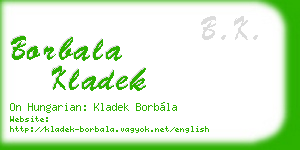 borbala kladek business card